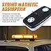 WoneNice 12V 60W Amber/Yellow COB LED Roof Top Emergency Hazard Warning LED Mini Strobe Beacon Lights Barw/Magnetic Base and 16 ft Straight Cord with Lighter Plug
