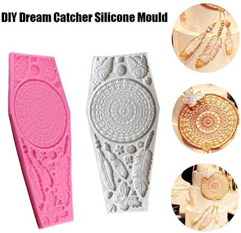 Wendysy Dream Catcher Butterfly Cake Topper DIY Cake Baking Decorating Tool Molding 3D Silicone Mould Fondant Mold for Sugarcraft, Cake Border Decoration, Cupcake Topper