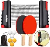 FBSPORT Table Tennis Set 2 Bats 6 Balls Extendable Net Carry Bag view 2