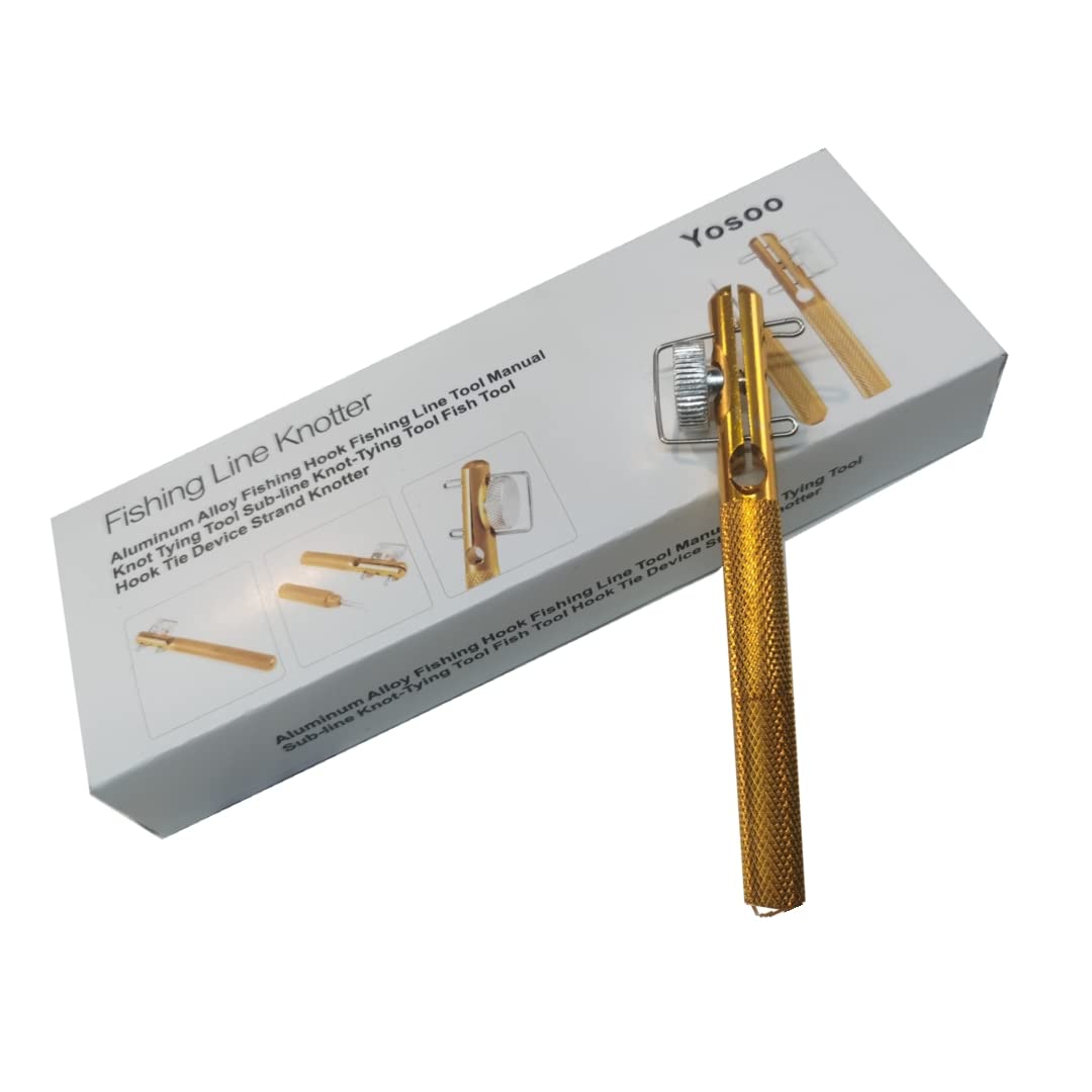 Yosoo Aluminum Alloy Fishing Hook Fishing Line Tool Manual Knot Tying Tool Sub-line Knot-Tying Tool Fish Tool Hook Tie Device Strand Knotter