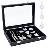 NBEADS Black Velvet Pin Display Case, 11x7.8x1.9