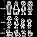 12 Stick Figure Family Your Stick Figure Family Pet Cat Dog Stickers for Car Windows Bumper Phone Notebook Vinyl Decal