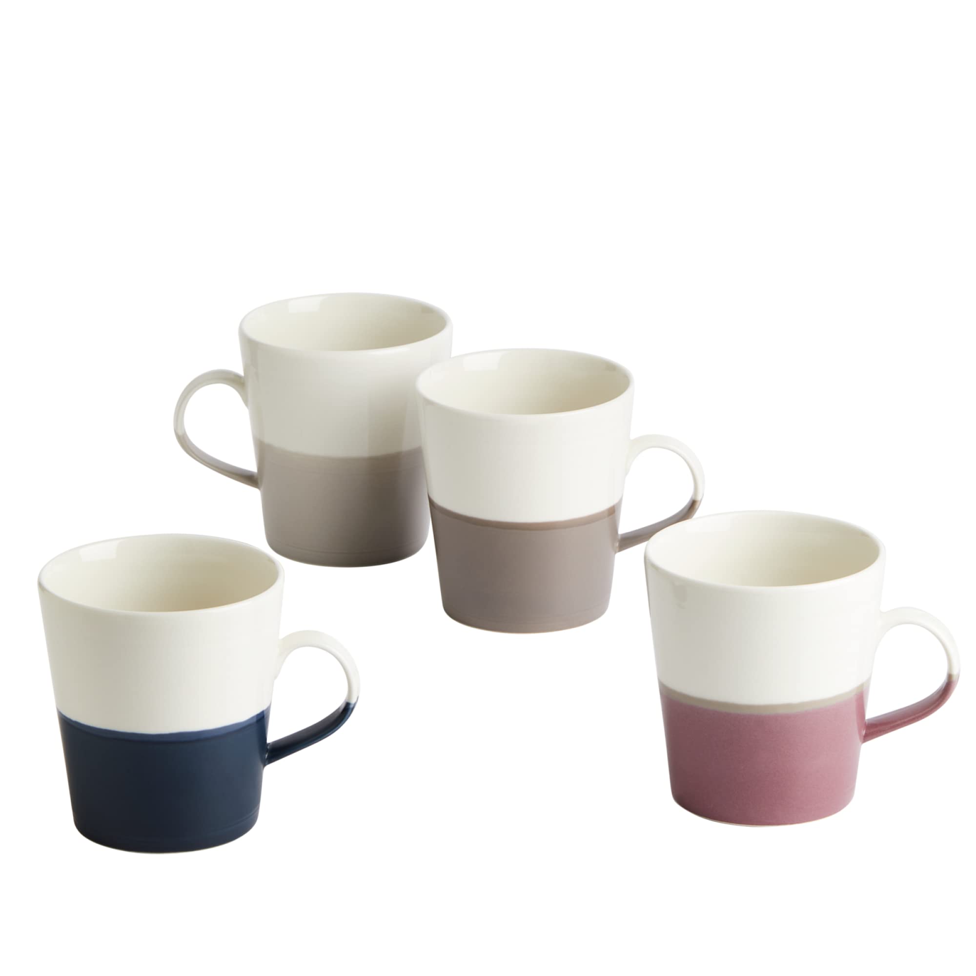 Royal Doulton Mugs - 1815 Coffee Studio - Porcelain Coffee Mug Set of 4 - Grande Cups Ideal for Hot Drinks, Coffee, Teas, Lattes, & Cappuccinos - Better Heat Retention, 560ml Each