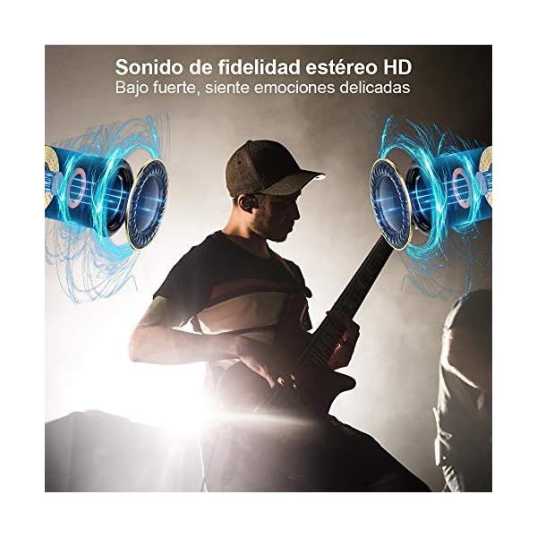 HOMSCAM Auriculares inalámbricos Carga Rápida Resistente al Agua con Caja de Carga - Imagen 8
