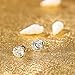 JOERICA 8 Pairs Stud Earrings for Women Men 316L Stainless Steel Hypoallergenic, Piercing Plugs Design, CZ Inlaid, Stylish & Comfortable Jewelry, Perfect for Sensitive Ears, Everyday Wear 3-8mm
