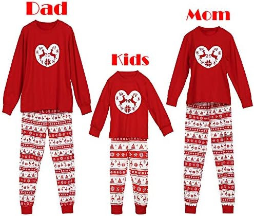 Women Family Matching Christmas Deer Pajamas Pants Sets Xmas Sleepwear Nightwear Men Kids Duseedik