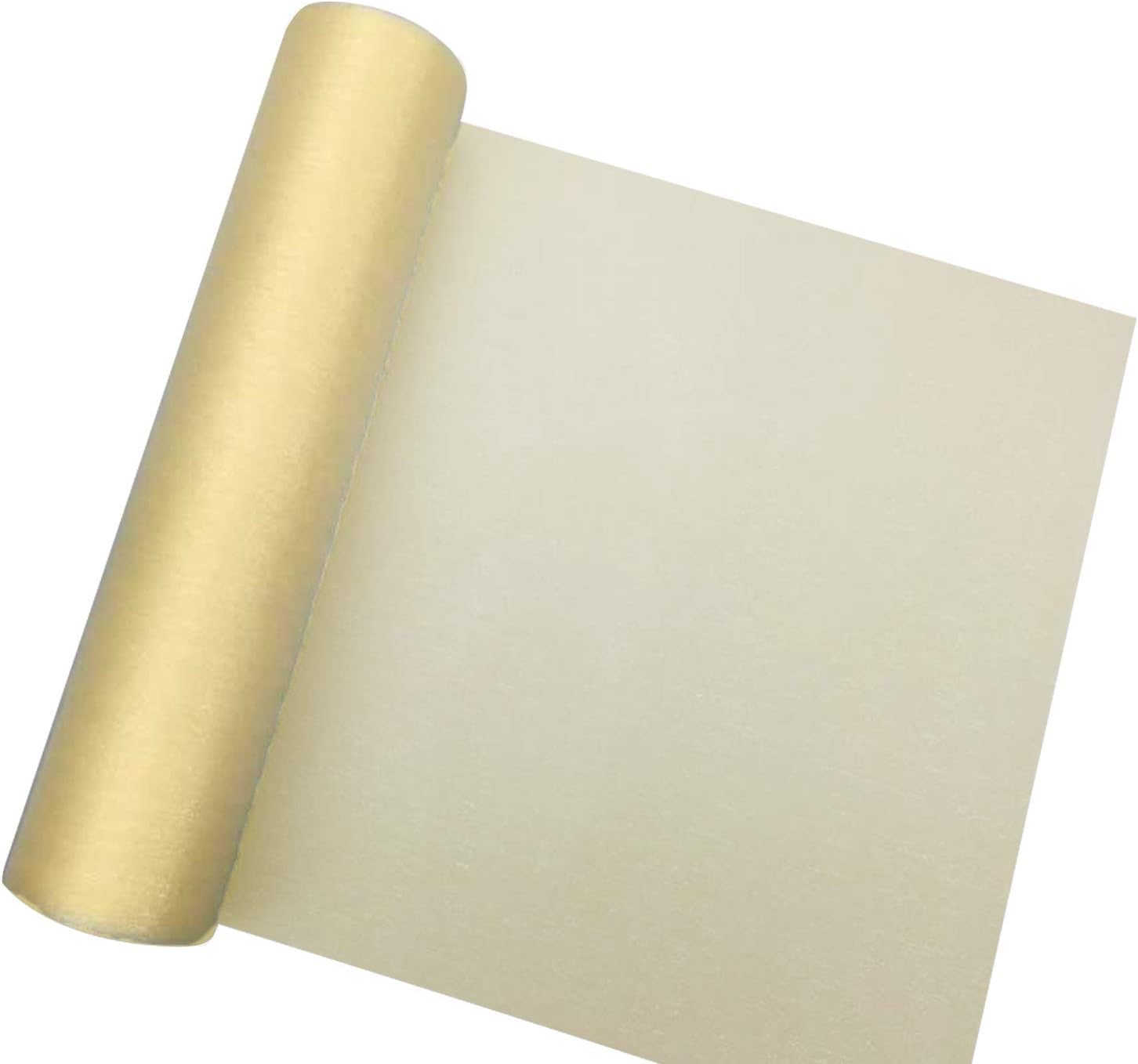 WedDecor Snow Sheer Organza Rolls Glitter Fabric for Wedding Decoration, Chair and Table Back Drop, Bows, Draping, Sashes, Ivory, 26m x 29cm