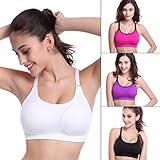 Encounter Womens Strech Racerback Strap Seamless Yoga Sports Bra