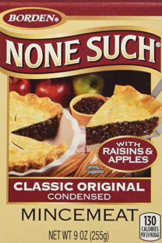 Borden None Such Condensed Mincemeat, Apples and Raisins, 9-ounce Box - Pack of 4 Boxes