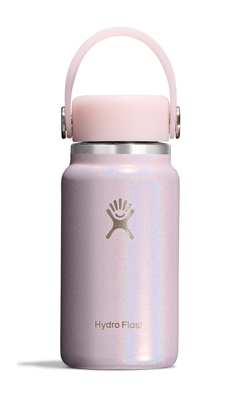 Hydro Flask Micro Bottle - Insulated Mini Leak Proof Flask for Purse or Pocket in 6.7 Oz Glimmer Pink Image