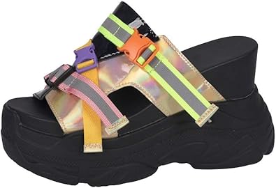 womens rainbow colored sandals