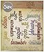 Sizzix 661179 Calendar Words Script Thinlits Die Set by Tim Holtz (12/Pack)