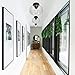 Industrial Semi-Flush Mount Ceiling Light, Clear Glass Pendant Lamp Shades, Farmhouse Lighting for Porch Hallway Kitchen Island Corridor Bedroom Bar, Vintage Hanging Light Fixtures, Bulb Not Included