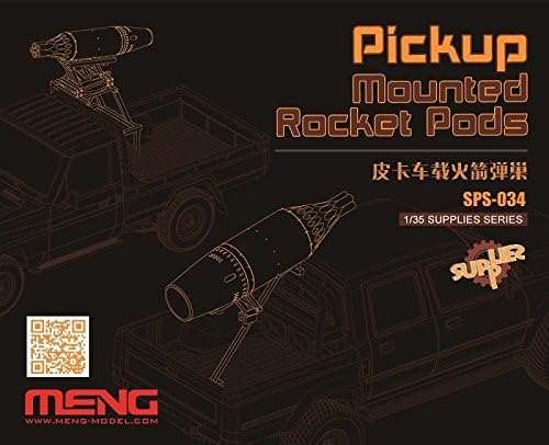 Meng SPS-034 Pickup Mounted Rocket Pods Resin Plastic Model Kit, Medium