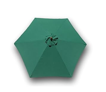 9ft Umbrella Replacement Canopy 6 Ribs in Green (Canopy Only)