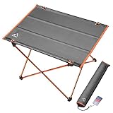 Terra Hiker Camping Table, Folding Picnic Table, Hiking Table with Strong Aluminum Frame for Outdoor, Assemble in 30s