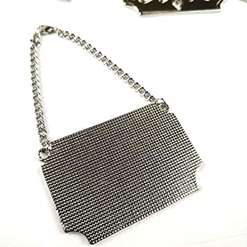 8PCS Liquor Decanter Tags, Deluxe Set of Liquor Tags for Bottles or Decanters, Liquor Bottles Labels with Adjustable Chain - Whiskey, Bourbon,Scotch,Gin,Rum,Vodka,Tequila and Brandy (Silver)