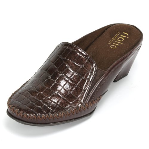 Rialto Women's Vette Brown Croco Patent Clog/Mule 8.5 B (M)