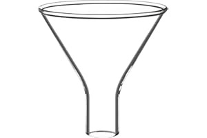 XCD Short Stem Lab Funnel, 75 mm Top & 22 mm Stem Heavy-Wall Borosilicate Glass for Precise Powder Transfer in Laboratories