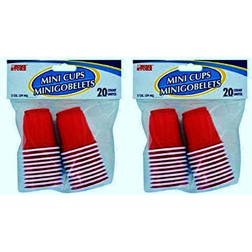 Mini Red Plastic Cups, 40-ct