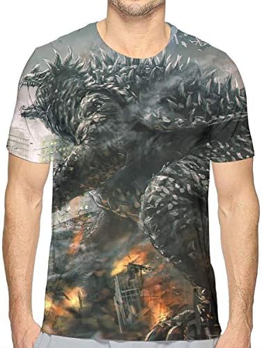 Dolores Marguerite Godzilla Men's Short Sleeve T-Shirt Leisure and Novelty