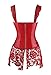 Kimring Women's Steampunk Gothic Sexy Faux Leather Shoulder Strap Valentines Corset Dress Plus Size Red 6X-Large