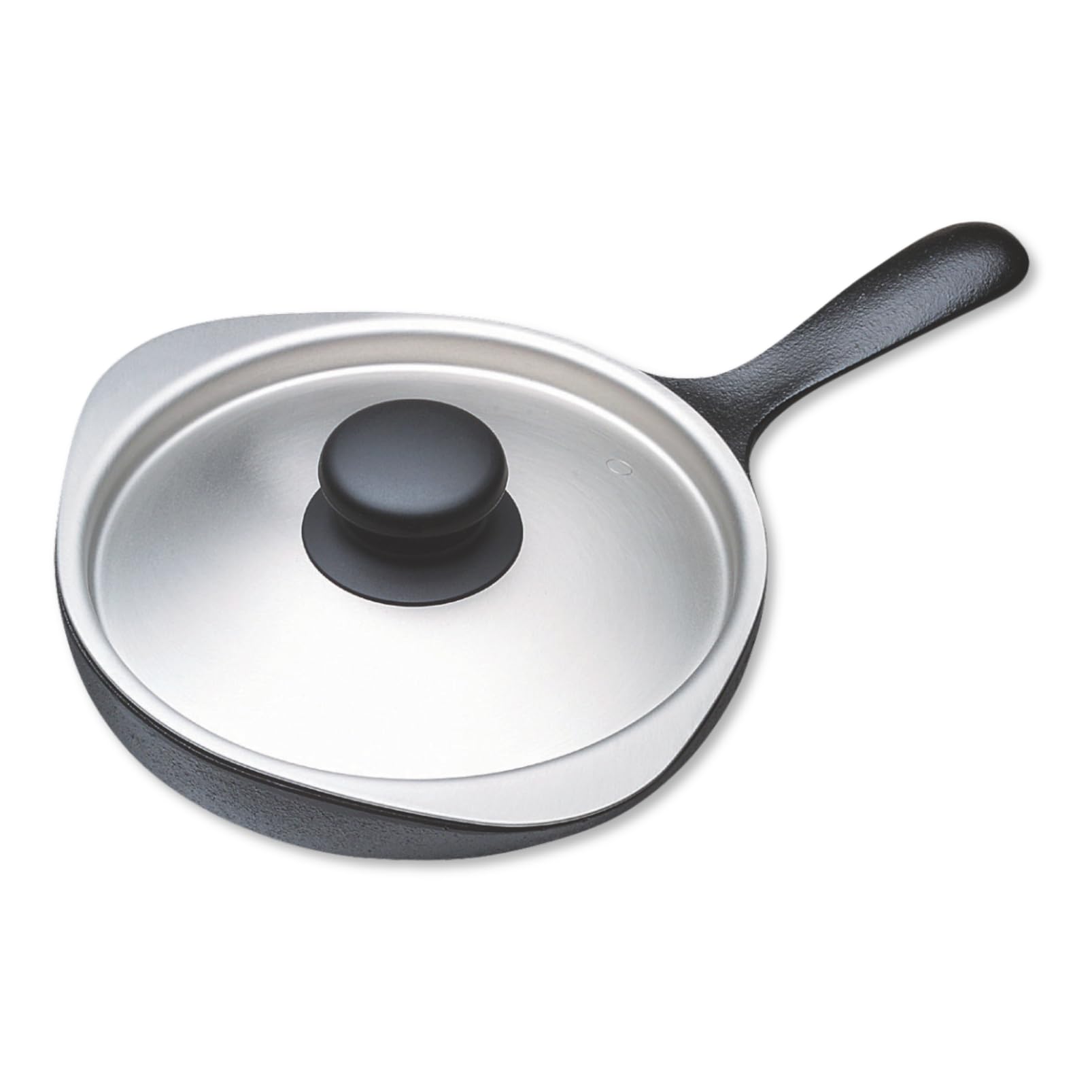 Photo 1 of Sori Yanagi Nanbu Ironware Mini Bread with Simple Design That Can Be Served As It Is For Your Table, 6.3 inches (16 cm), Made in Japan, Stainless Steel Lid Included, Induction Compatible