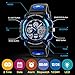 Kid Watch 50M Waterproof Sport LED Alarm Stopwatch Digital Child Quartz Wristwatch for Boy Girl Blue