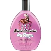 Brown Sugar Double Dark Black Chocolate Ice Cream 400X Bronzer Tanning Lotion 13.5 oz