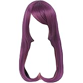 MSHUI 60cm Anime Cosplay Long Purple Wig