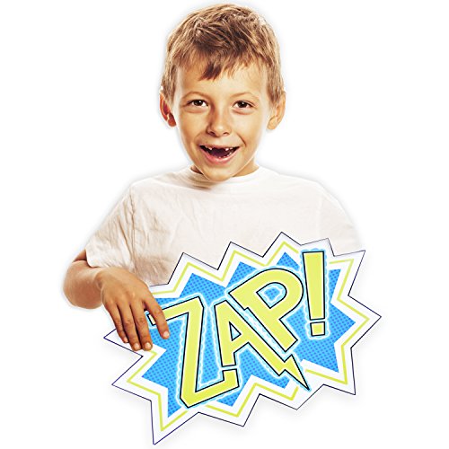 SuperheroParty Cardboard Word Cutouts, 6 Different pcs, Each 16.5