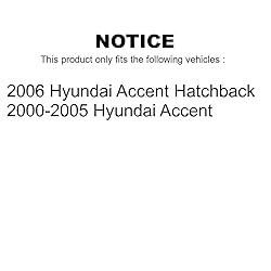 Front Disc Brake Rotors Pair For Hyundai Accent