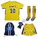 2017/2018 PSG Paris Saint Germain Away #10 NEYMAR JR. Football Futbol Soccer Kids Jersey Shorts Socks Set Youth Sizes