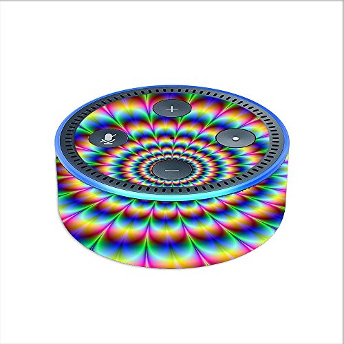 Skin-Decal-Vinyl-Wrap-for-Amazon-Echo-Dot-2-2nd-generation-Trippy-hologram-dizzy