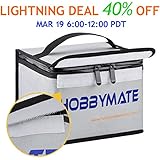 HOBBYMATE Lipo Battery Safe Bag Fireproof - for Lipo Battery Charging, Lipo Battery Storage