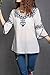 Women's T-Shirt,Bell Sleeve Embroidered Peasant Tops Cotton Tees Blouse