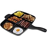 28cm Deep Saute Pan Five-in-one Flat Bottom Frying Pan Multifunctional Nonstick Aluminum Alloy and Scratch Resistant Body-Sil