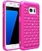 Galaxy S7 Case, Tauri [Dual Layer] Studded Rhinestone Crystal Bling Hybrid Defender Armor Protective Case Cover For Samsung Galaxy S7 - Hot Pink