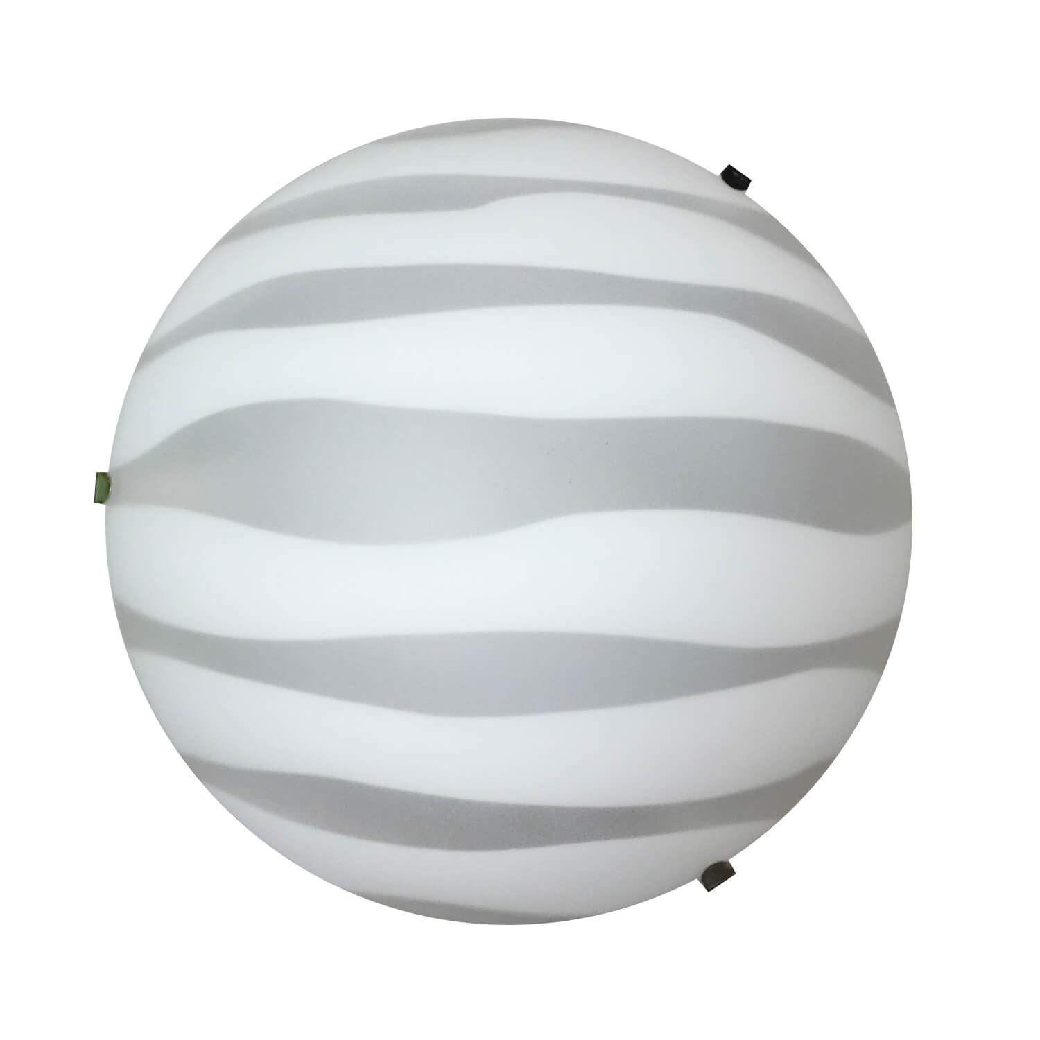 ONLI Ceiling Light in Frosted White Glass Zebra Effect. Diameter 25cm