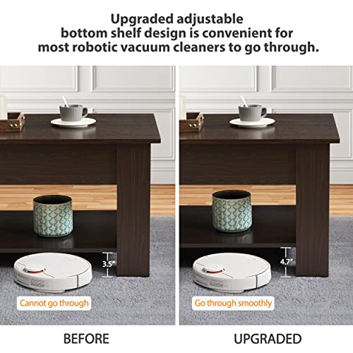 Yaheetech Lift Top Coffee Table with Hidden Compartment and Storage