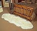 Real Sheepskin Rug Double Pelt - Sheep Fur Rug 2x6 by A-STAR (TM) (Cream)