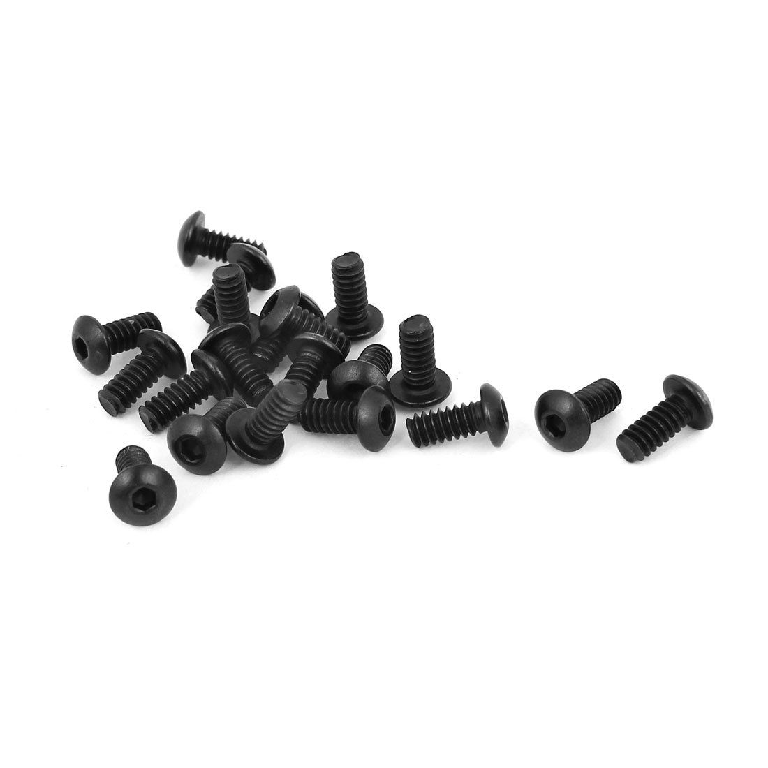 Sourcingmap #6-32 x 5/16" UNC 10.9 Alloy Steel Hex Socket Button Head Screws 20Pcs