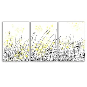 Lines Painting Wall Bedroom Living House x 3 Panels