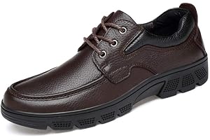 Gosetony Men's Uniform Dress Oxford Shoes Formal Leather Low-top Lace Up Cotton Warm