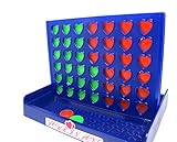 New Connect 4 in Row Game Heart Shape Family Board Game (Blue Board Color) Pocket size 5.2