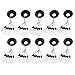 VIPMOON 600 Pieces Fishing Bobber Stopper, Rubber Bobber Stops for Fishing Line, 6 in 1 Oval Floats Sinker Stops, Black, Size S Slip Bobbers
