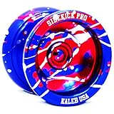 Blue Red Silver Splashes Yo-Yo Professional Aluminum Sidekick Pro YoYo