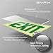 Exit Photoluminescent Signs Stickers - 2 Pack 10x7 Inch - Premium Self-Adhesive Glow in The Dark Vinyl, Laminated for Ultimate UV, Weather, Scratch, Water and Fade Resistance, Indoor & Outdoor