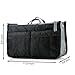 Go Beyond (TM) Makeup Organizer Bag, Travel Compartment Handbag with 13 Inserts Holder, Best for Coupon and Make up Accessories Large Liner Organizing Tote Purse with Hanging Handle (Black)