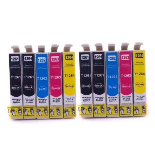 SPEED Compatible Ink Cartridge Replacement for Epson T126 (4xBlack, 2xCyan, 2xMagenta, 2xYellow, 10-Pack)